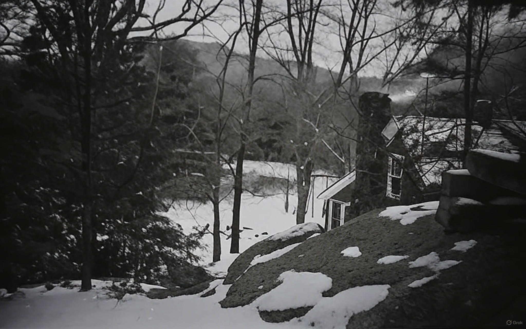 Black and white House